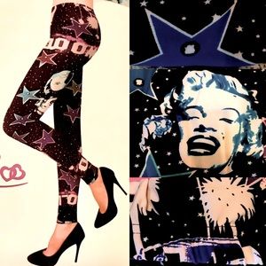 NEW Hollywood Palm Star Legend Marilyn Monroe Plus XL Leggings
